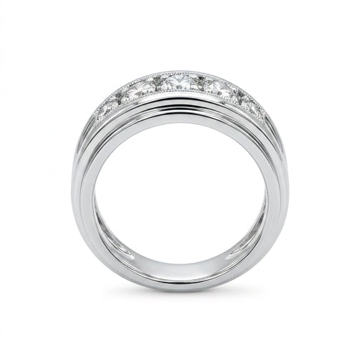 Diamond Wedding Bands - Men's