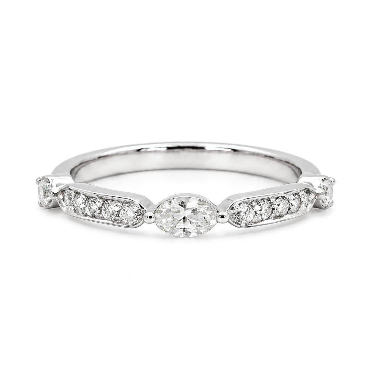 Diamond Wedding Bands  -  Women's