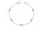 Zari Diamond Station Bracelet — studio view