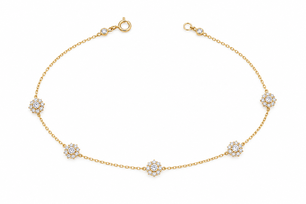 Zahra Diamond Starburst Bracelet — studio view