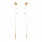 Liana Diamond Threader Earrings — studio view