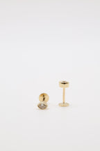 Bazra Marquise Diamond Half Bezel Stud Earrings
