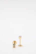 Bazra Baguette Diamond Bezel Stud Earrings