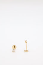 Bazra Pear Diamond Bezel Stud Earrings