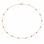 Yara Enamel Bead Necklace — flat lay