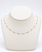 Yara Enamel Bead Necklace — studio view