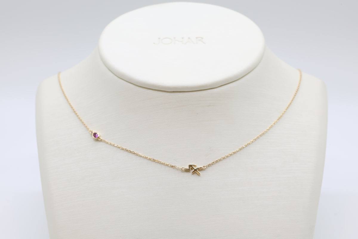 Falak Sagittarius Zodiac Necklace