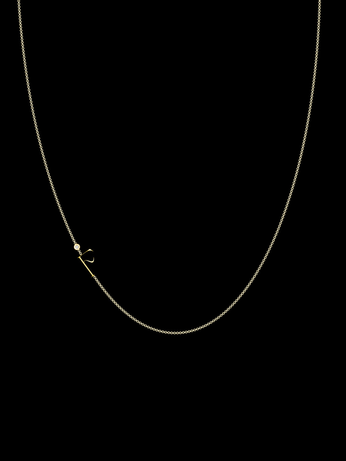 Zaat Initial F Necklace