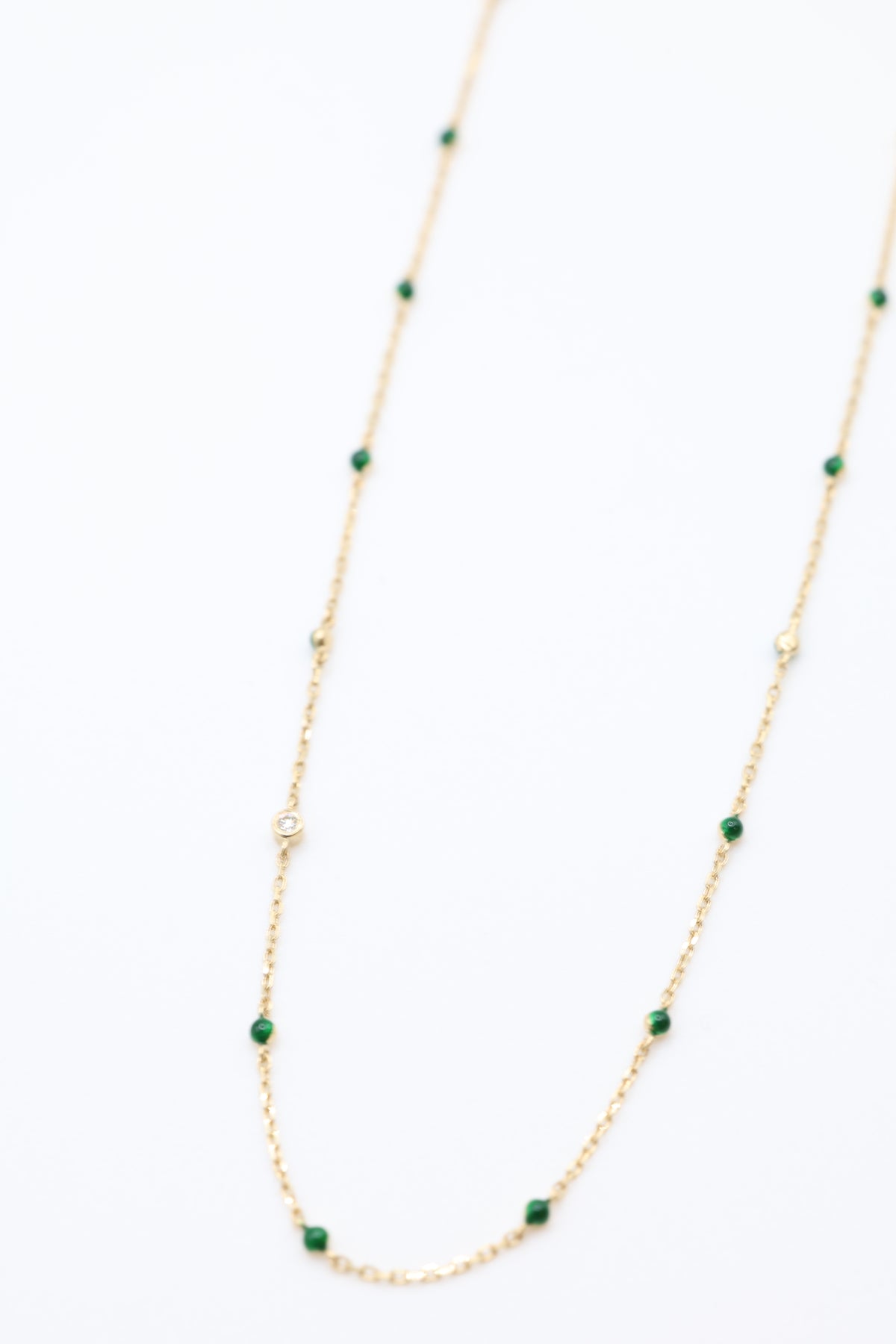 Midori Enamel Bead Necklace