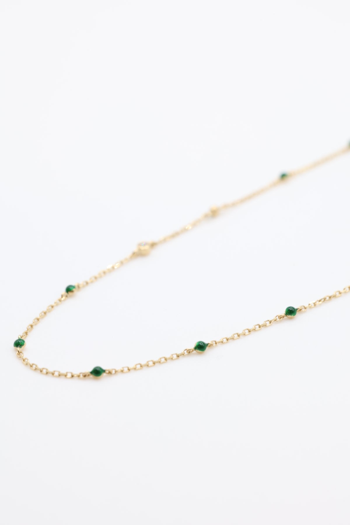 Midori Enamel Bead Necklace