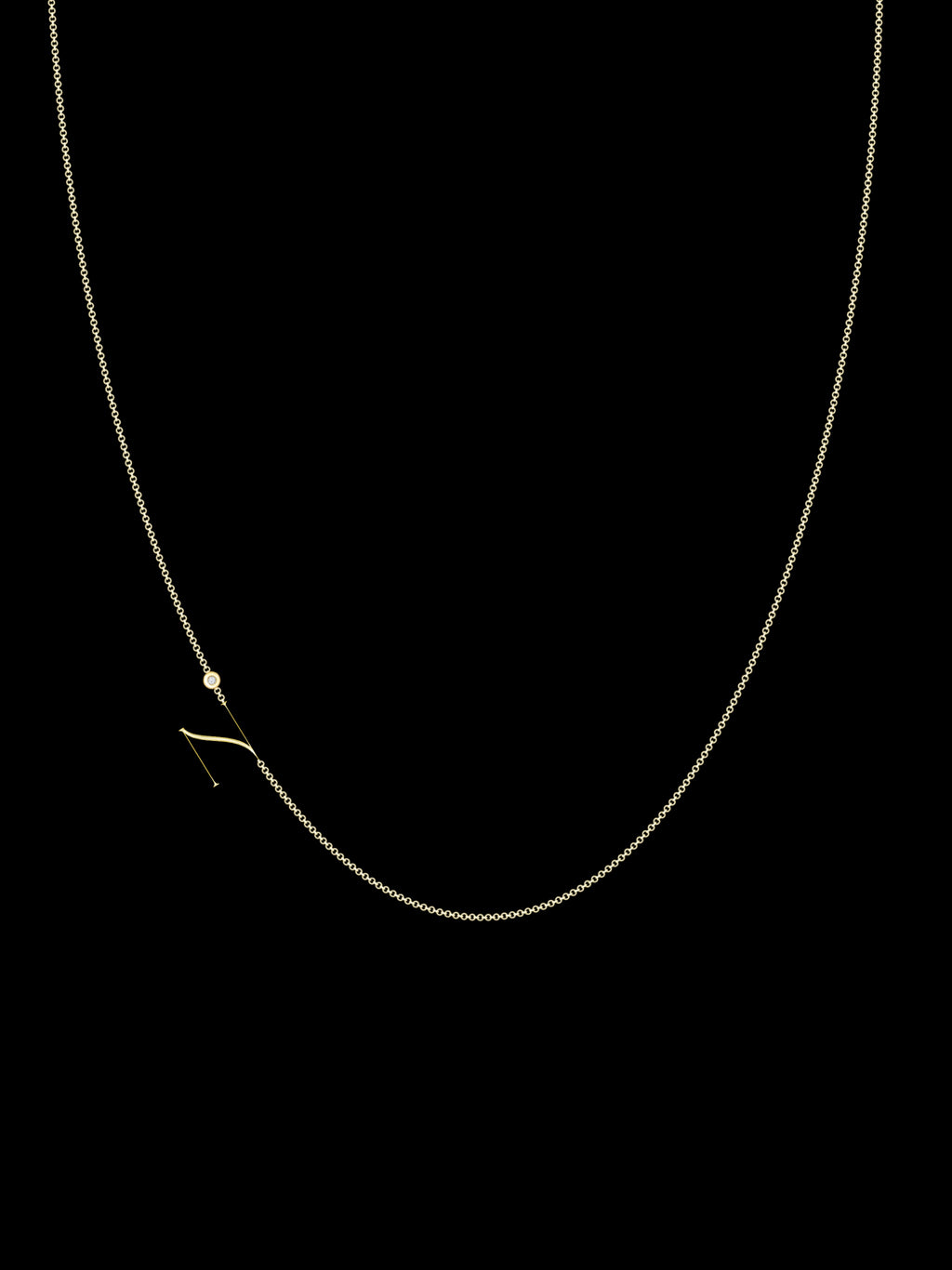 Zaat Initial N Necklace
