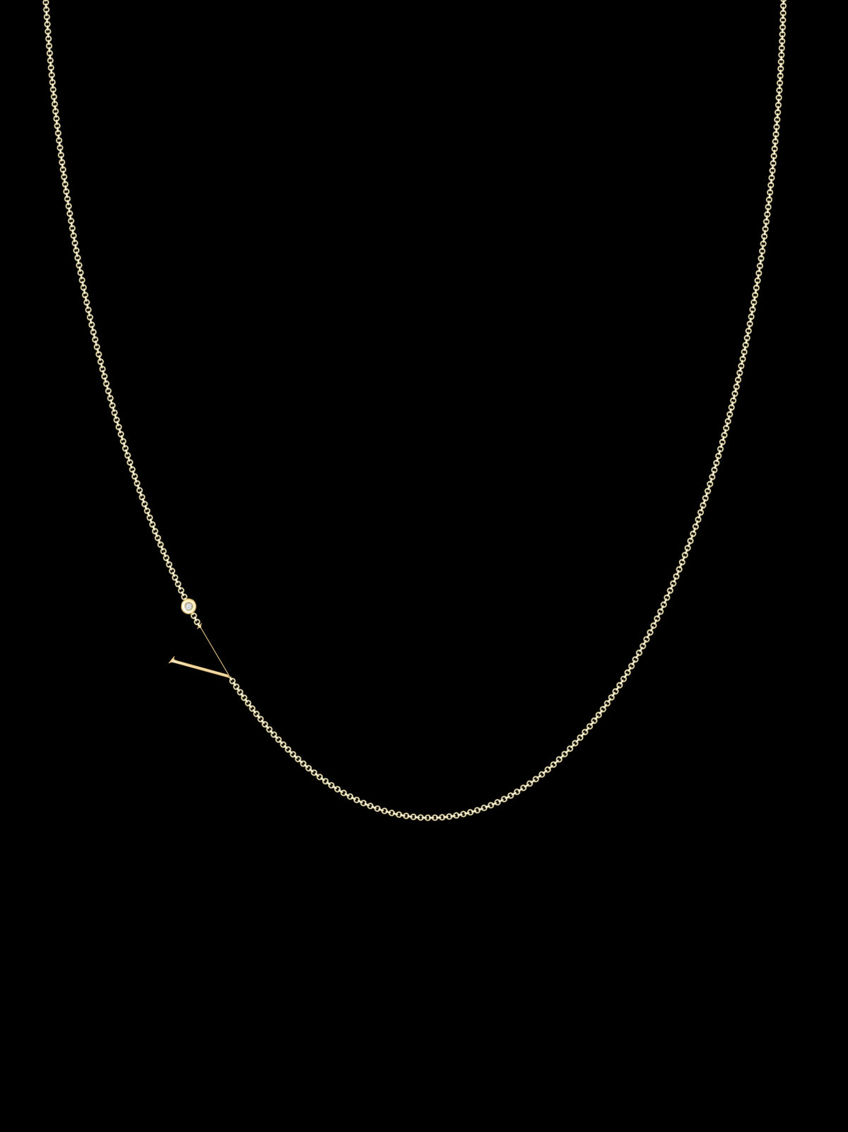 Zaat Initial V Necklace