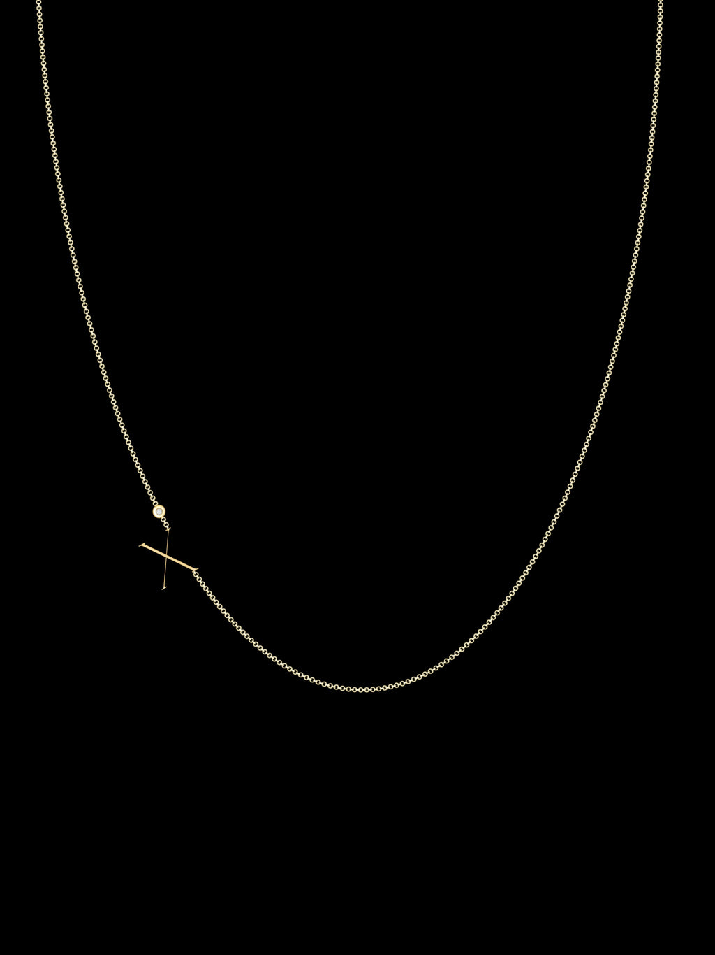 Zaat Initial X Necklace