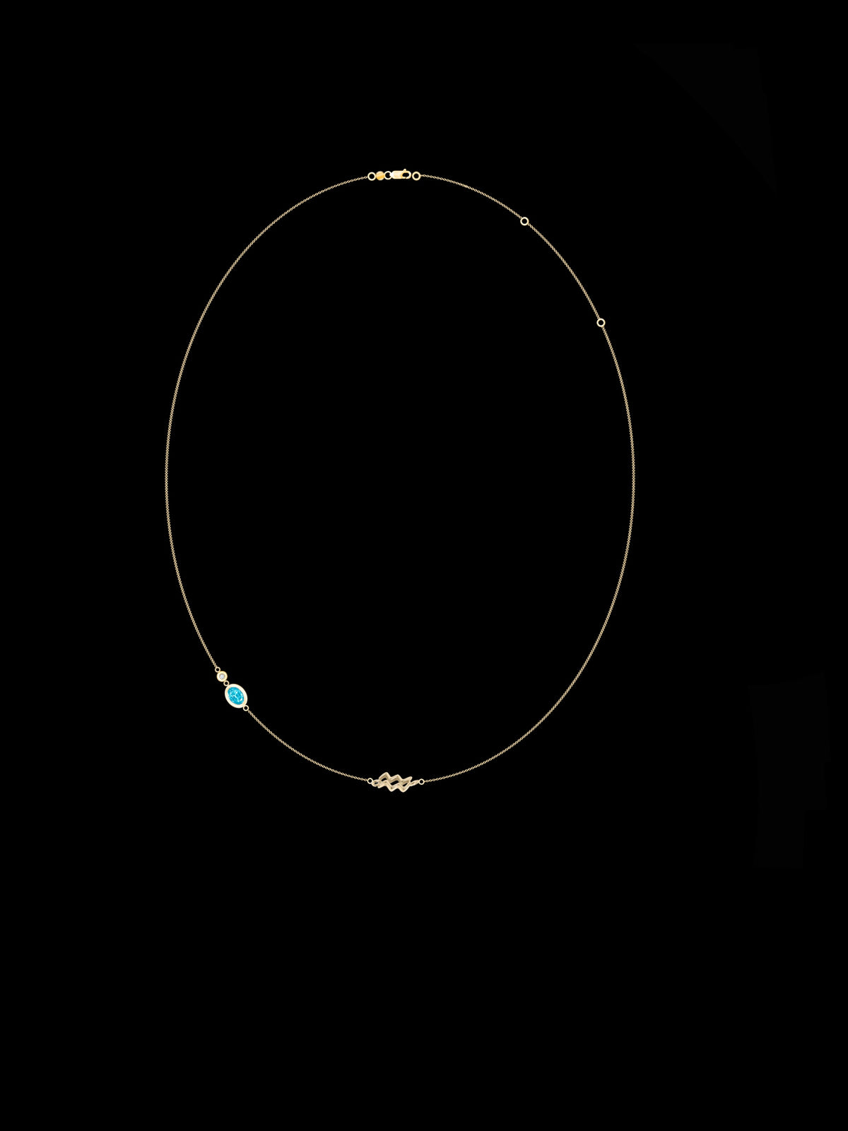 Falak Aquarius Zodiac Necklace