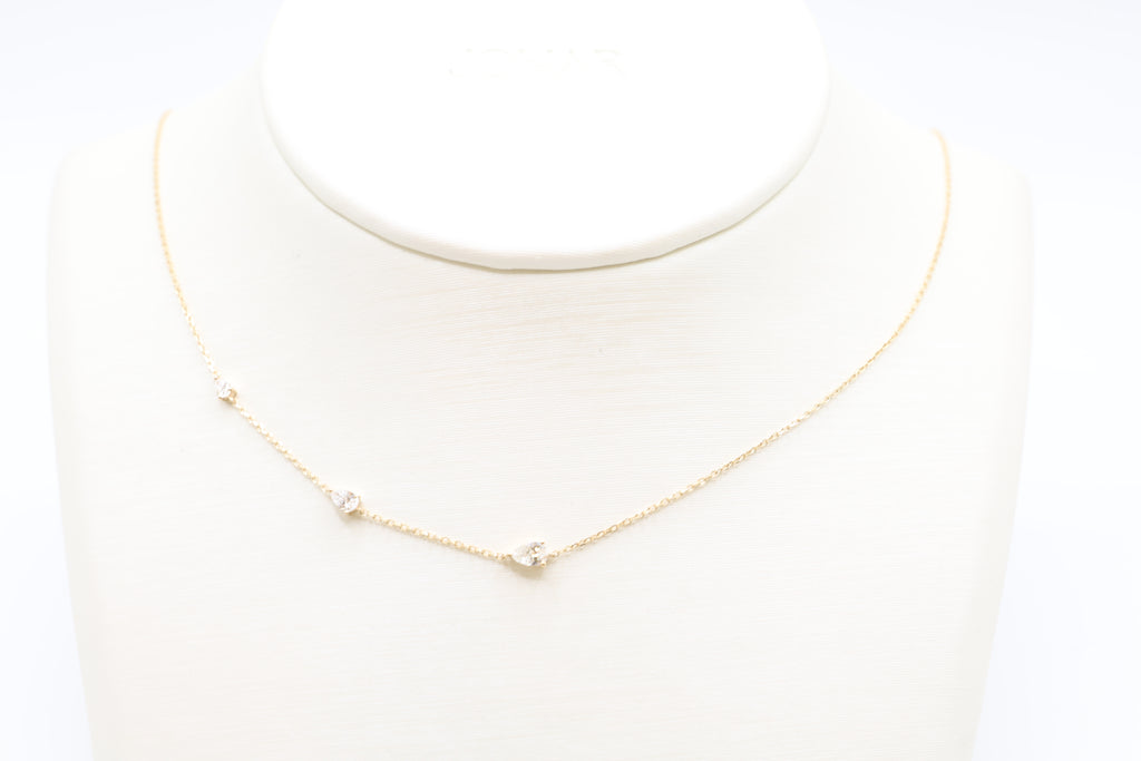 Sempre Diamond 3-stone Necklace