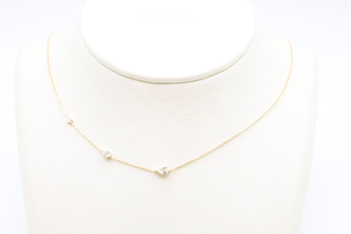 Sempre Diamond 3-stone Necklace
