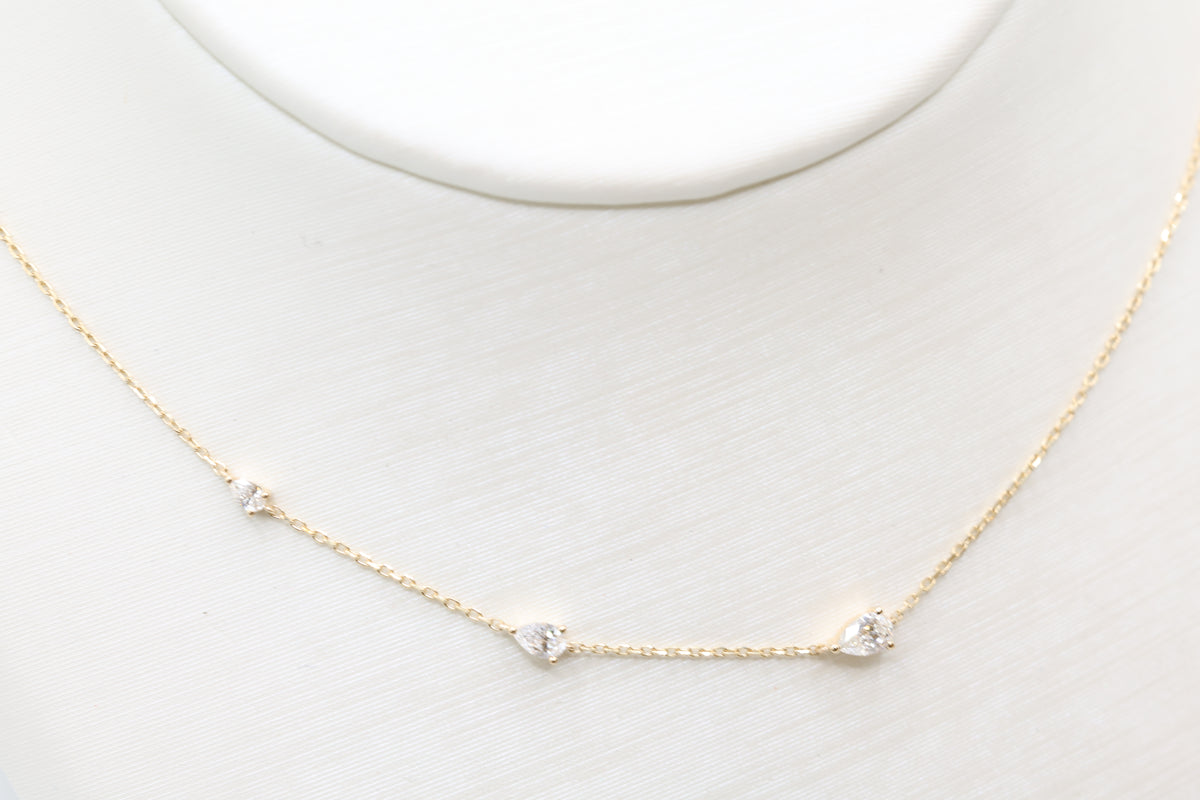 Sempre Diamond 3-stone Necklace