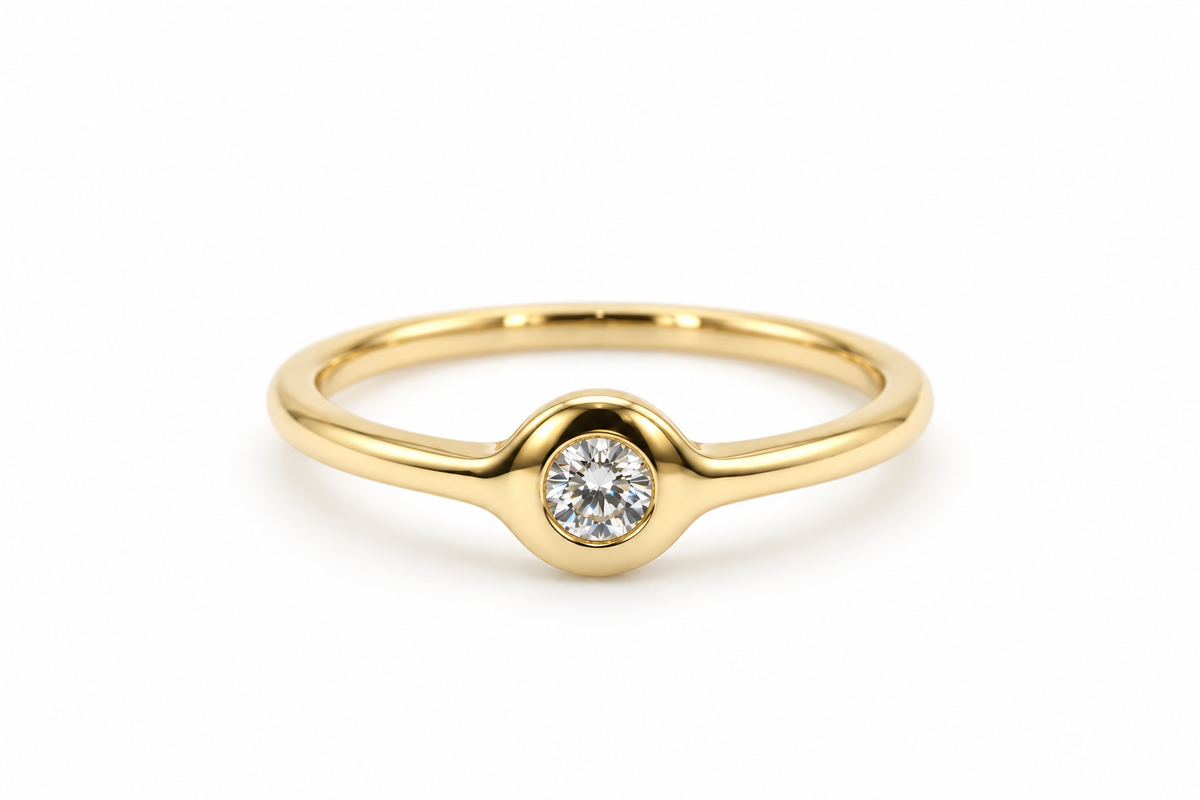 Nima Donut Bezel Ring — studio view