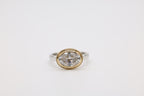 Nova East to West Double Bezel Engagement Ring