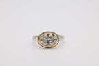 Nova East to West Double Bezel Engagement Ring
