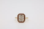 Solene Ruby Halo Engagement Ring