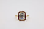 Solene Ruby Halo Engagement Ring