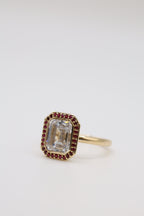 Solene Ruby Halo Engagement Ring