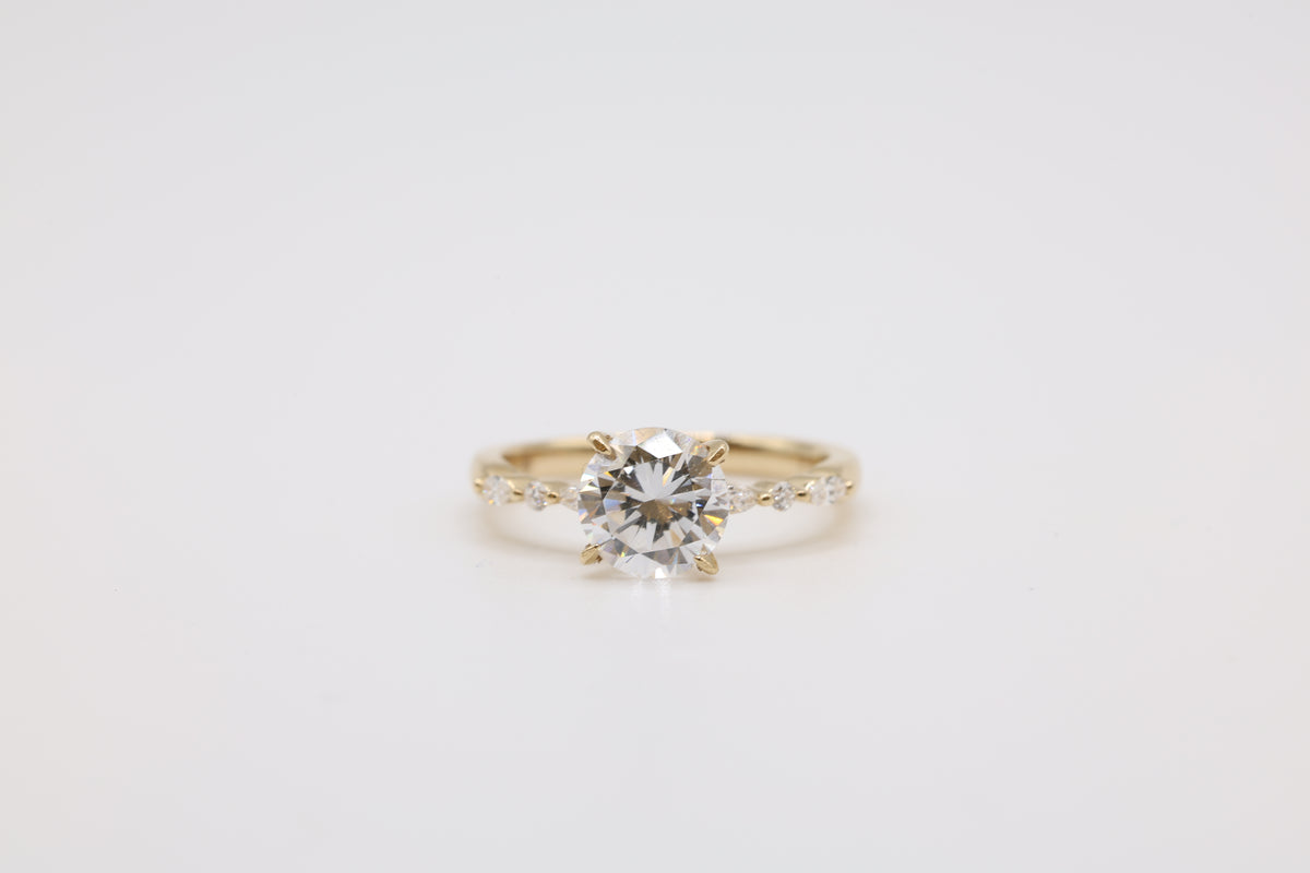 Elle Diamond Marquise & Round Engagement Ring