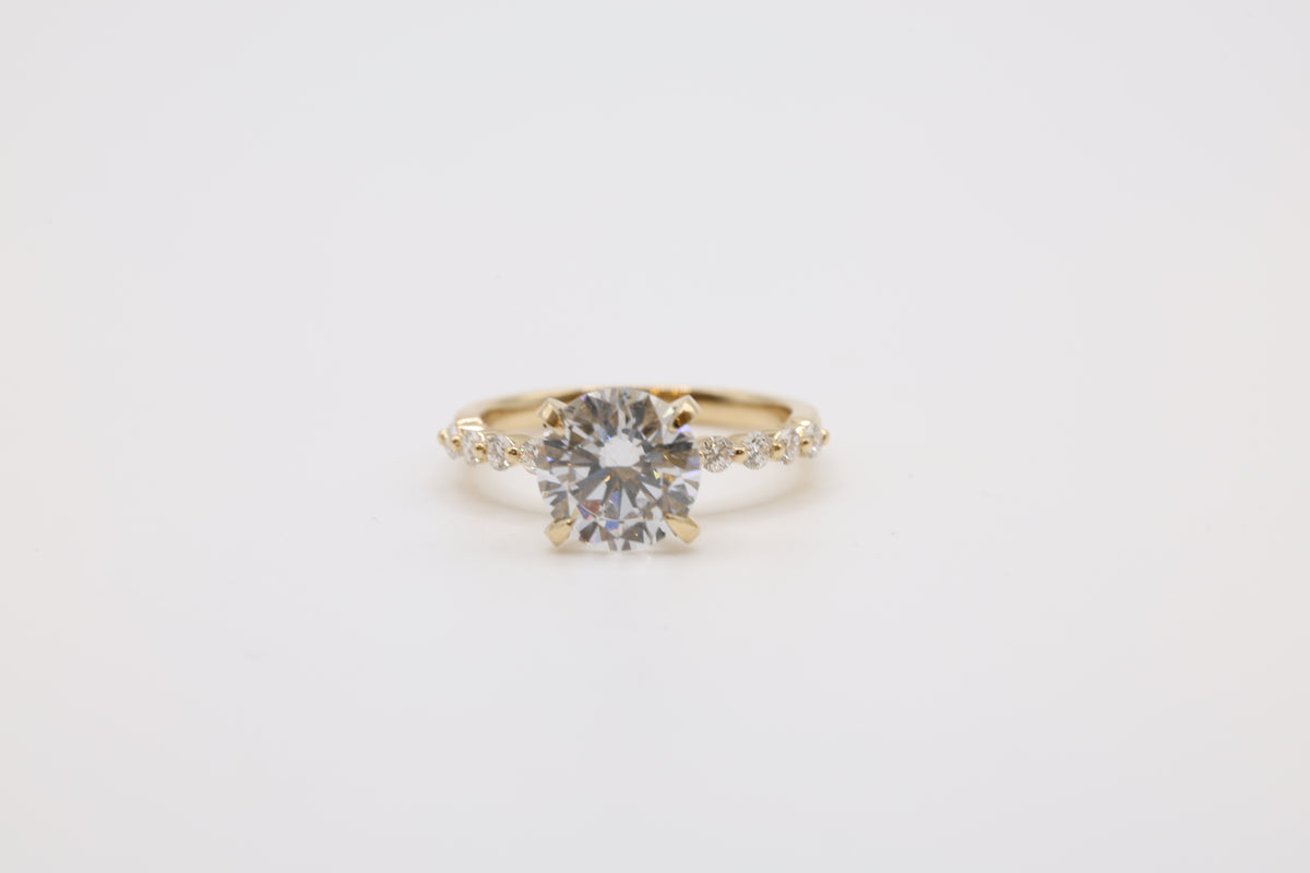 Wisp Diamond Bubble Band Engagement Ring