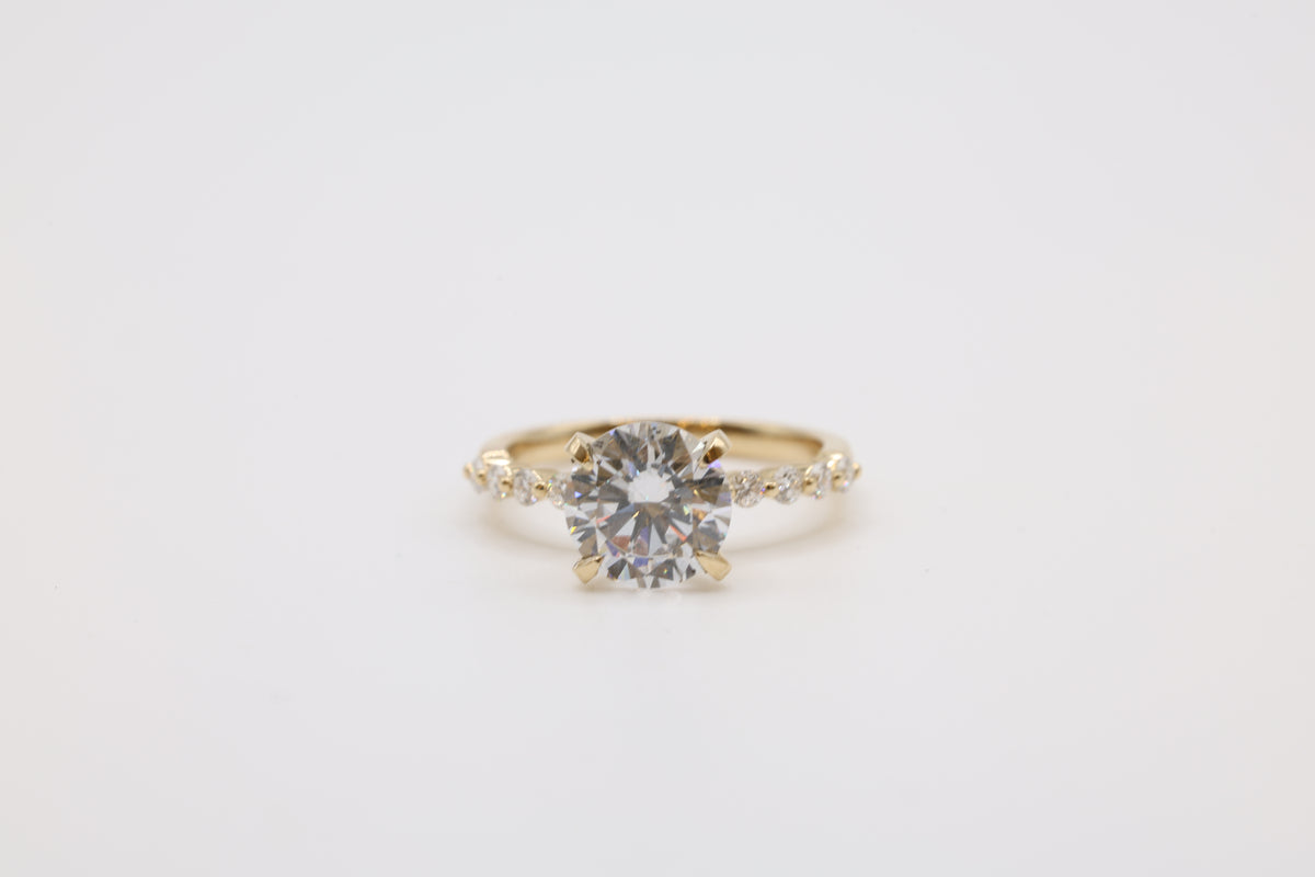 Wisp Diamond Bubble Band Engagement Ring