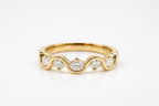 Bahar Diamond Wave Wedding Band — studio view