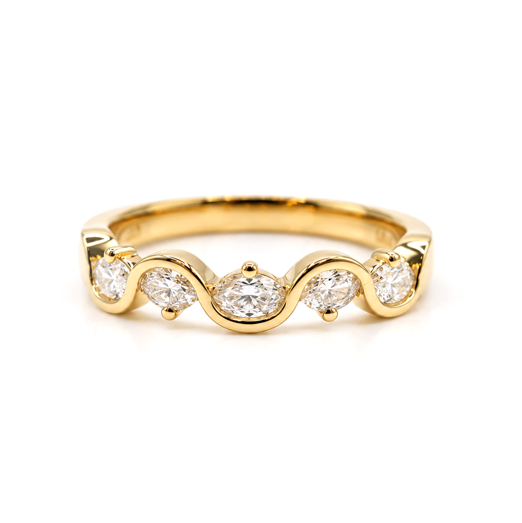 Bahar Diamond Wave Wedding Band (AQMSJDR022)