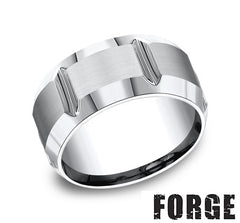 Precious Metal (No Stones) Wedding Bands  -  Men's