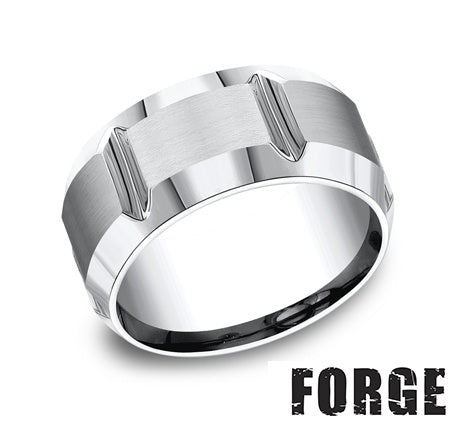 Precious Metal (No Stones) Wedding Bands  -  Men's