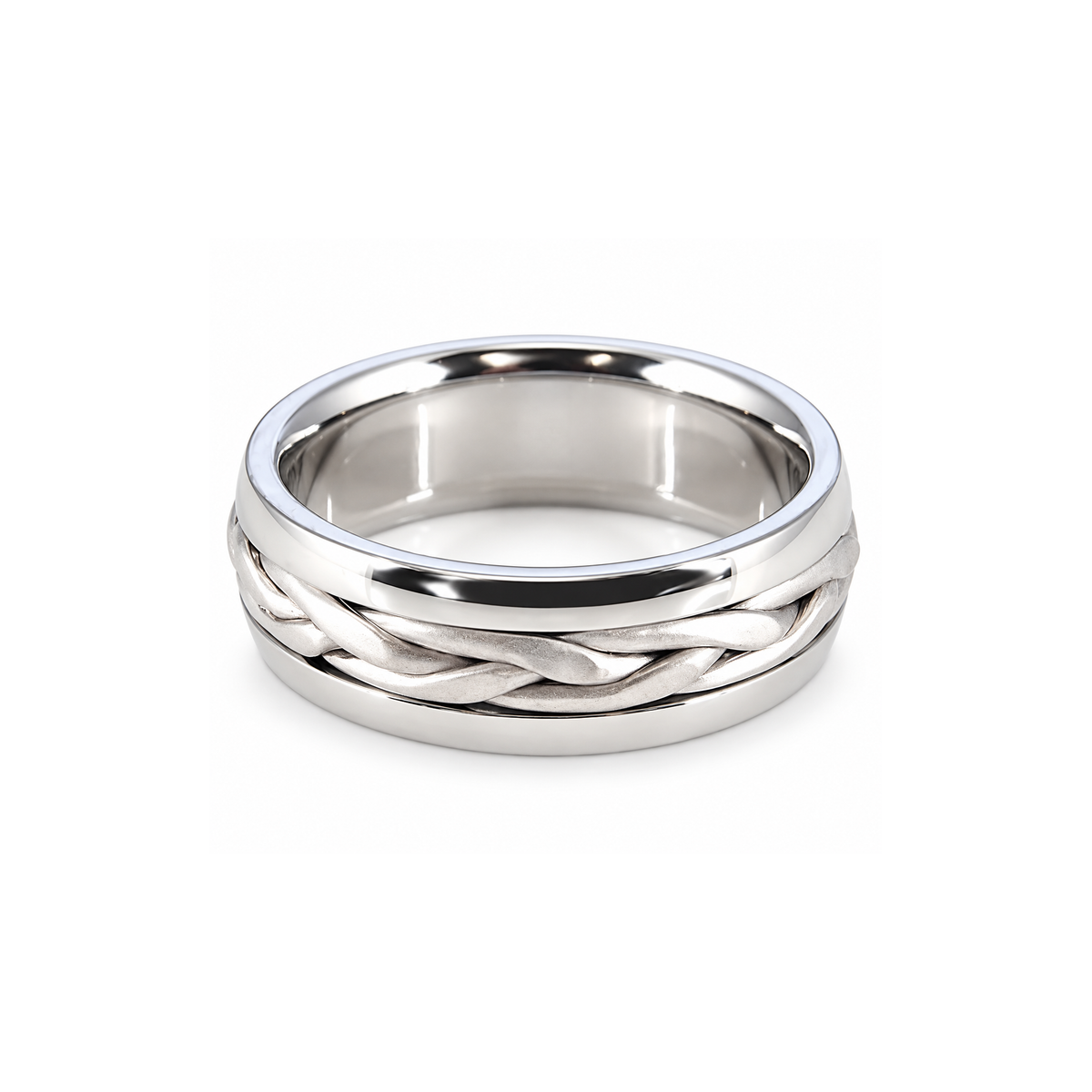 Precious Metal (No Stones) Wedding Bands  -  Men's
