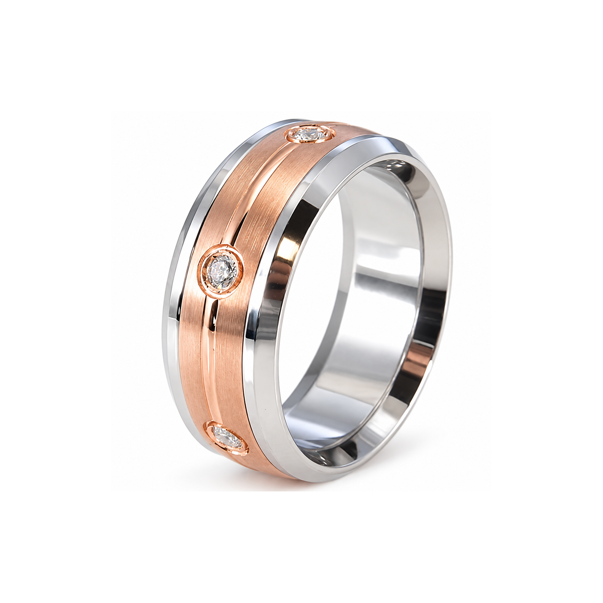 Diamond Wedding Bands - Men's