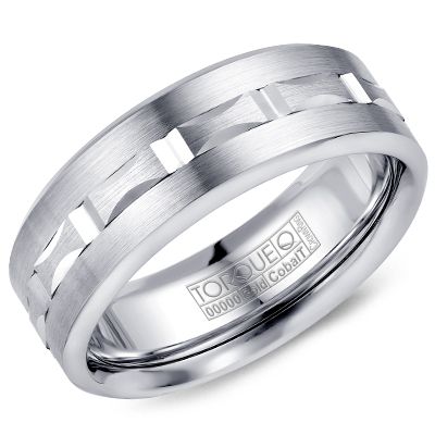 Precious Metal (No Stones) Wedding Bands  -  Men's