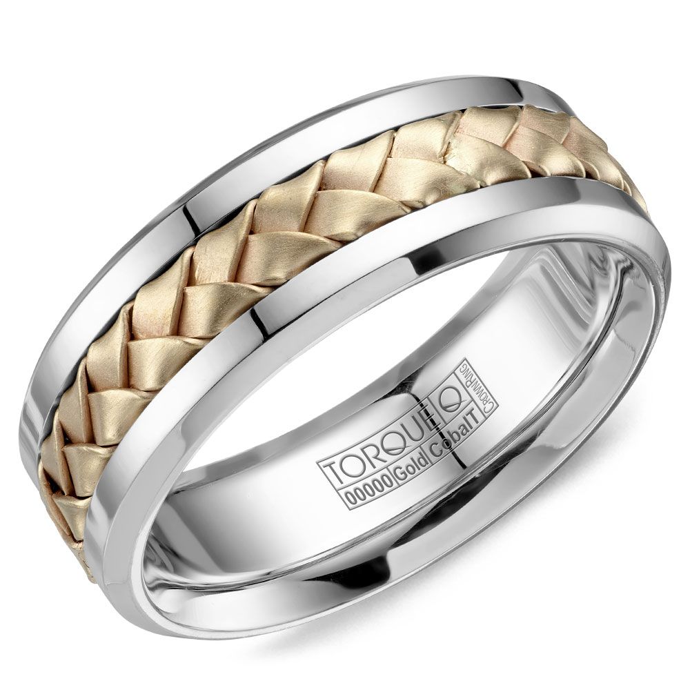 Precious Metal (No Stones) Wedding Bands  -  Men's