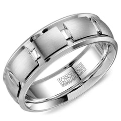 Precious Metal (No Stones) Wedding Bands  -  Men's