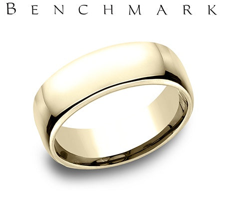 Precious Metal (No Stones) Wedding Bands  -  Men's