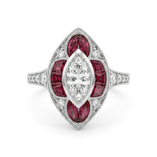 Colored Stone Rings- Womens RUBY