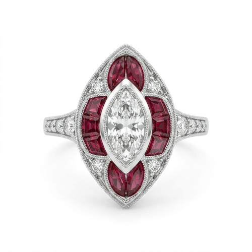 Colored Stone Rings- Womens RUBY