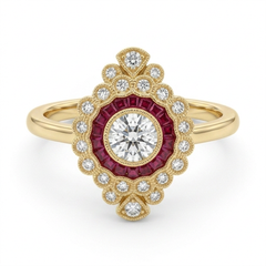 Colored Stone Rings- Womens RUBY