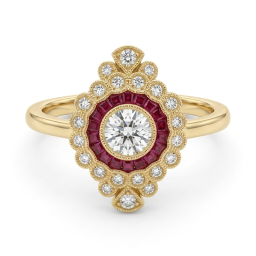 Colored Stone Rings- Womens RUBY