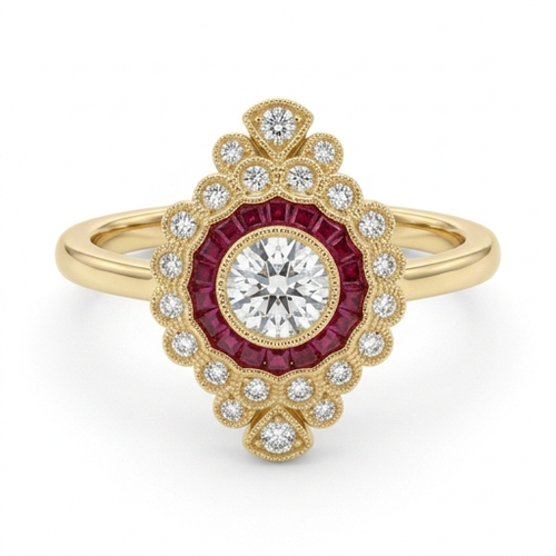 Colored Stone Rings- Womens RUBY