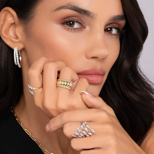 Precious Metal (No Stones) Fashion Rings - Women's