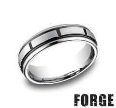 Precious Metal (No Stones) Wedding Bands  -  Men's