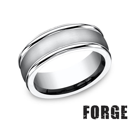Precious Metal (No Stones) Wedding Bands  -  Men's