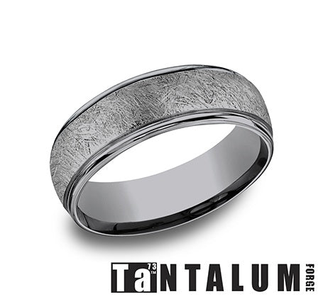 Precious Metal (No Stones) Wedding Bands  -  Men's