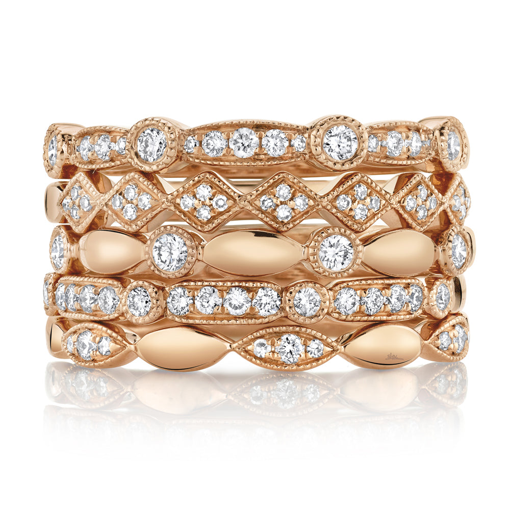 Diamond Wedding Bands  -  Women's